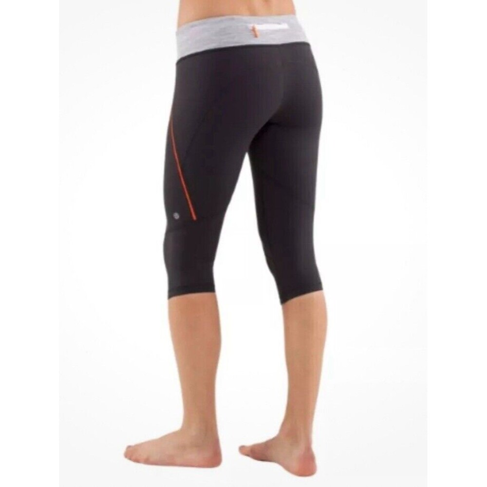 Lululemon Womens Size 6 Run: Excel‎ Crop Deep Coal